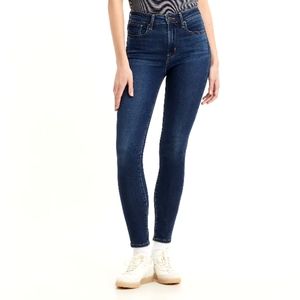 Levis 721 High Rise Skinny Jeans Stretchy Dark Wash Womens size 30 Minimalist